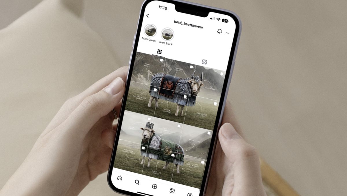 House of the Dragon, the campaign on a phone